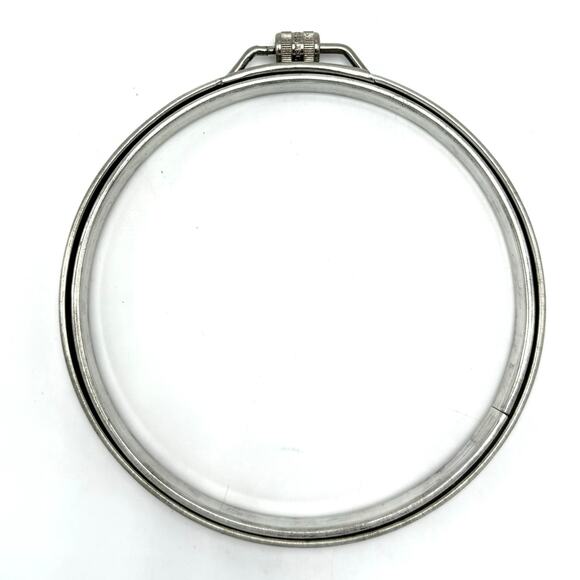 Vintage Adjusto Metal Embroidery Hoop 5 Inch Round Cork Lined Tension Wheel - Picture 1 of 7